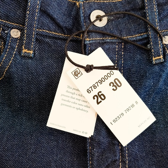 Levis 721 High Rise Skinny Denim Jeans Womens 26/30 Dark Blue New w/ Tag $168 - Picture 6 of 8